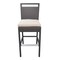 Armen Living Tropez Outdoor Patio Wicker Barstool with Water Resistant Beige Fabric Cushions LCTRBABE - alternate 4